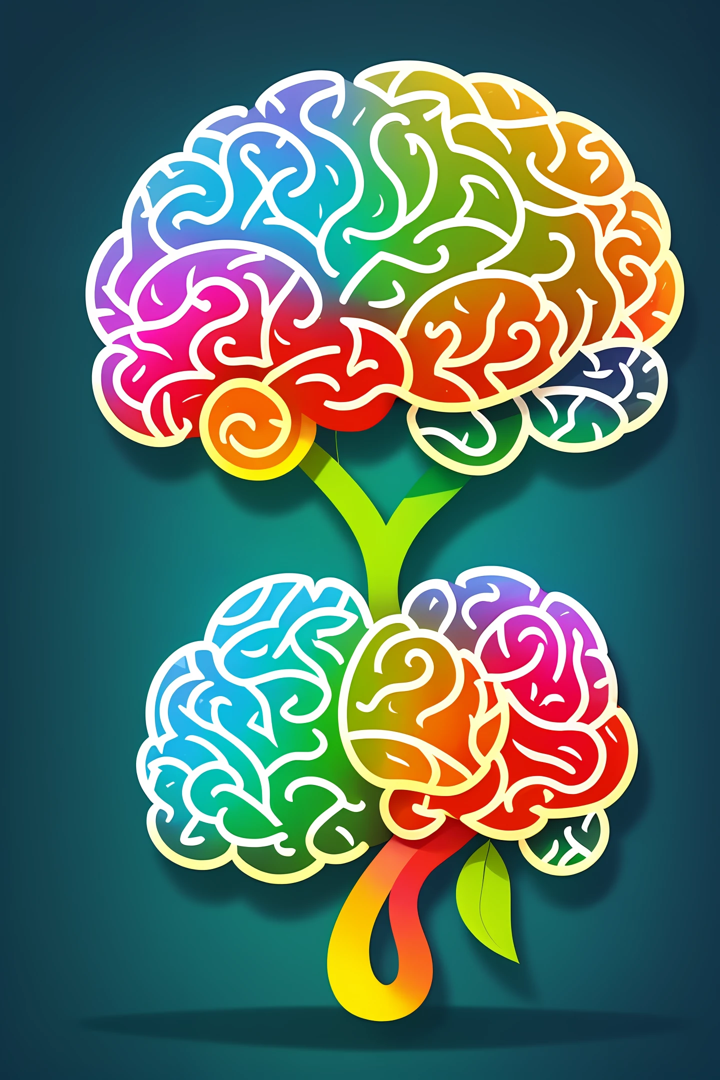 значок — стилизованный мозг, со сглаженными складками и округлыми формами. Он символизирует интеллектуальное любопытство и поиск знаний..