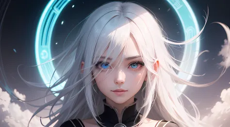 longeyelashes, solid circle eyes, light smile, colored inner hair, white hair, Surrealism, drop shadow, anaglyph, tachi-e, pov, atmospheric perspective, anime style, 8k, super detail, ccurate, best quality, award winning, textured skin --auto