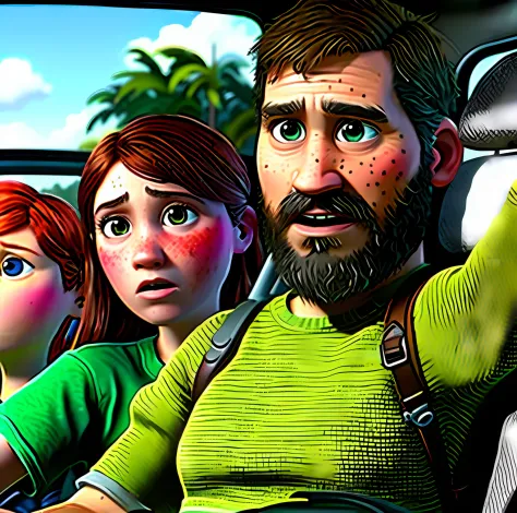 Retrato de Ellie The Last Of Us Parte 2, personagem pixar