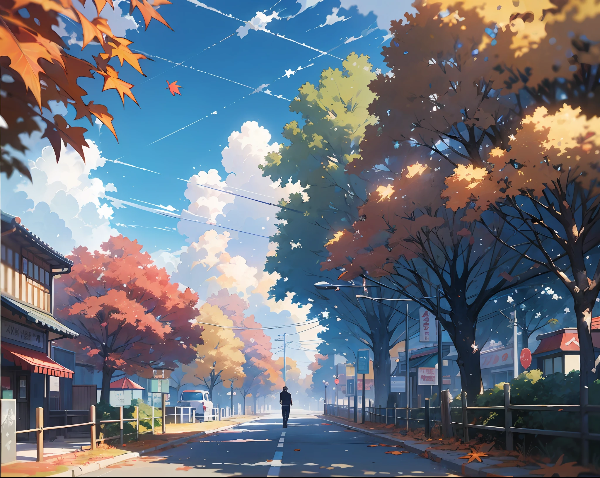 Anime miko girl, autumn, leaves, shrine, anime landscape, Anime, HD  wallpaper | Peakpx