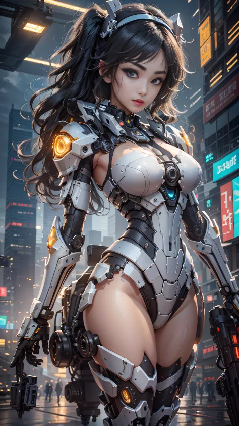 （（best qualtiy））， （（tmasterpiece））， （The is very detailed： 1.3）， 3D， Ikaru Valkyrie mech， Beautiful cyberpunk woman using crown， Sci-fi technology， hdr（HighDynamicRange）， Ray traching， NVIDIA RTX， Hyper-Resolution， Unreal 5， sub surface scattering， PBR Tex...