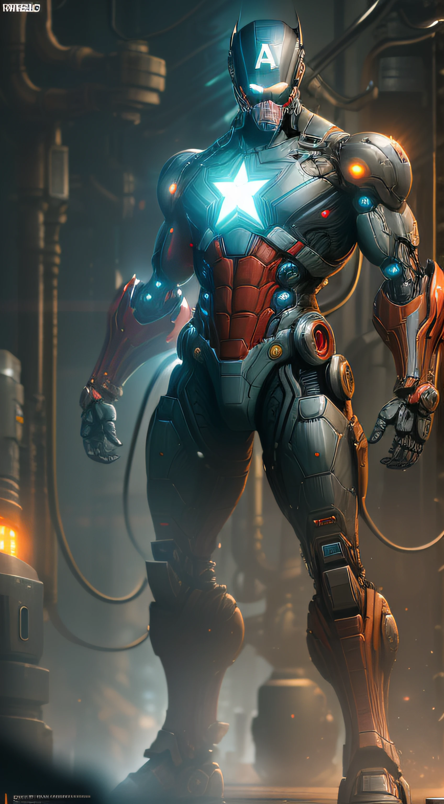 Captain America-Biodroid from Marvel photography, biomechanical ...