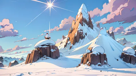 A snow land in cartoon