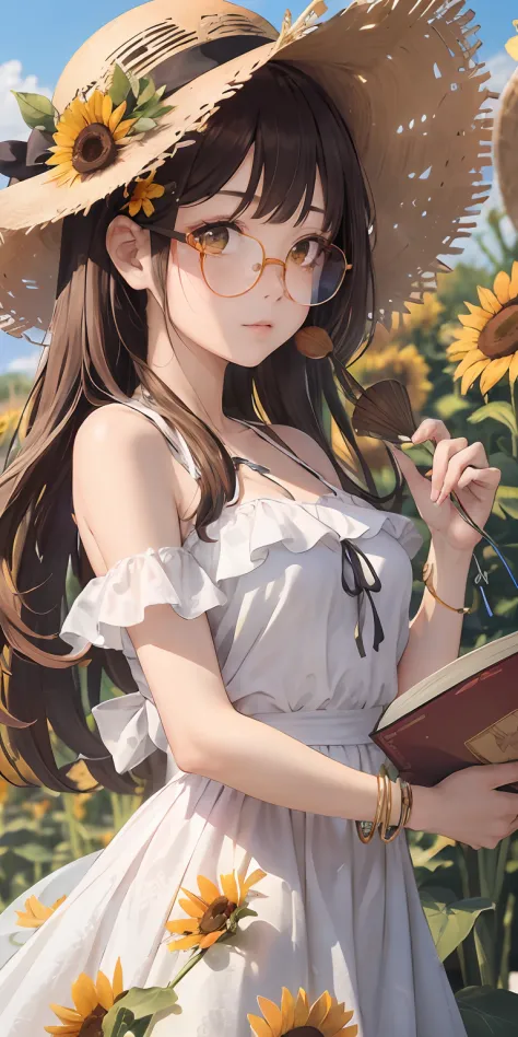 Sunflower Anime Girl Anime Poster,Anime High-Definition Mural,Anime  Portraits Mural,Art Wall Home Decoration 30x45cm（12x18inch） No Frame :  Amazon.ca: Home