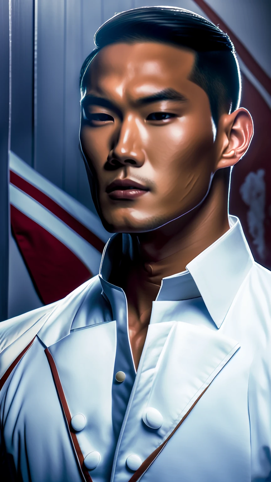 there is a man in a white shirt and tie posing for a picture, asian male, handsome chad chin, darren quach, rick dai, ken wong, emmanuel shiu, inspired by Kinichiro Ishikawa, detailed face of a asian boy, damien tran, inspired by Ikuo Hirayama, inspired by Joong Keun Lee, inspired by Tanaka Isson