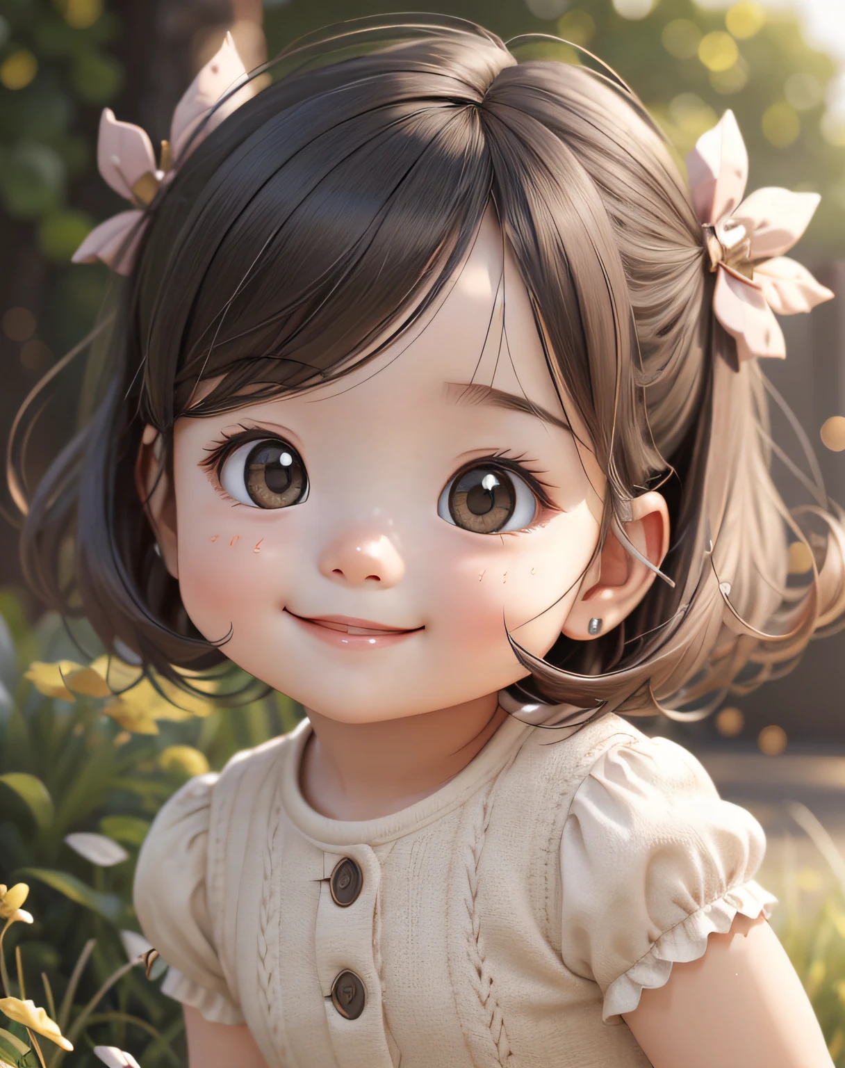 最高品質,1人の女の子, 童顔, 笑顔, かわいい, c4d,