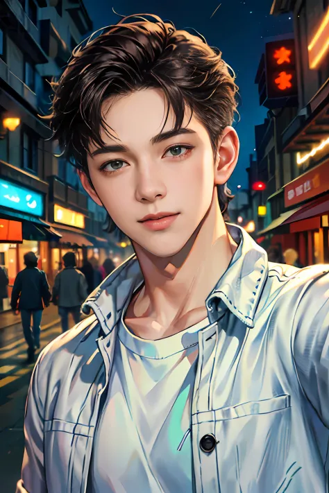 (absurdres, highres, ultra detailed, hdr), masterpiece, best quality, 1boy, handsome, short hair, finely eye and detailed face, ...