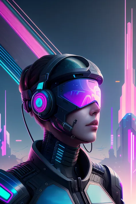 silicon valley virtual reality 1 0 th anniversary, cyberpunk art by android jones, cyberpunk art by beeple!!!, synthwave, darksy...