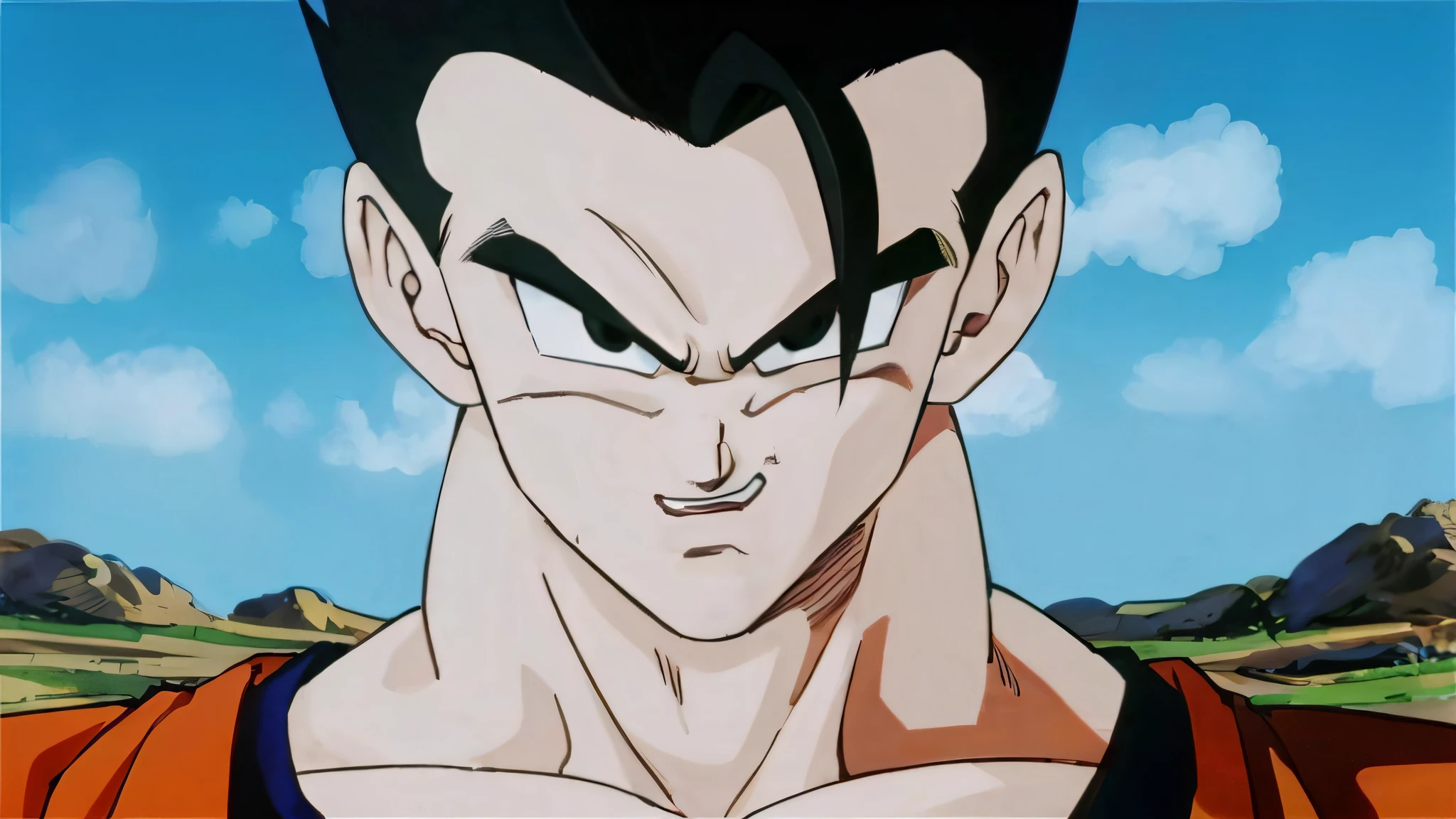 A close up of a cartoon of a young gohan - SeaArt AI