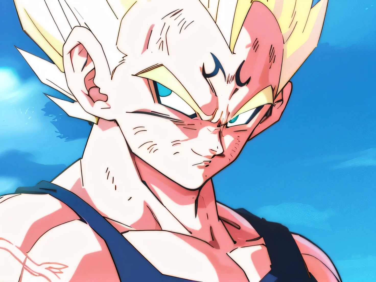 Um close up de um Gohan muito jovem com um rosto muito grande, Vegeta, with vegeta head hair, prince vegeta, Super Saiyajin, Personagem Dragonball, Super Sayan, Cabelo selvagem Saiyajin preto espetado, Goku de Dragon Ball Z, Goku de Dragonball Z, Retrato de Goku, Gogeta, Goku de Dragon Ball, Filho Goku --auto