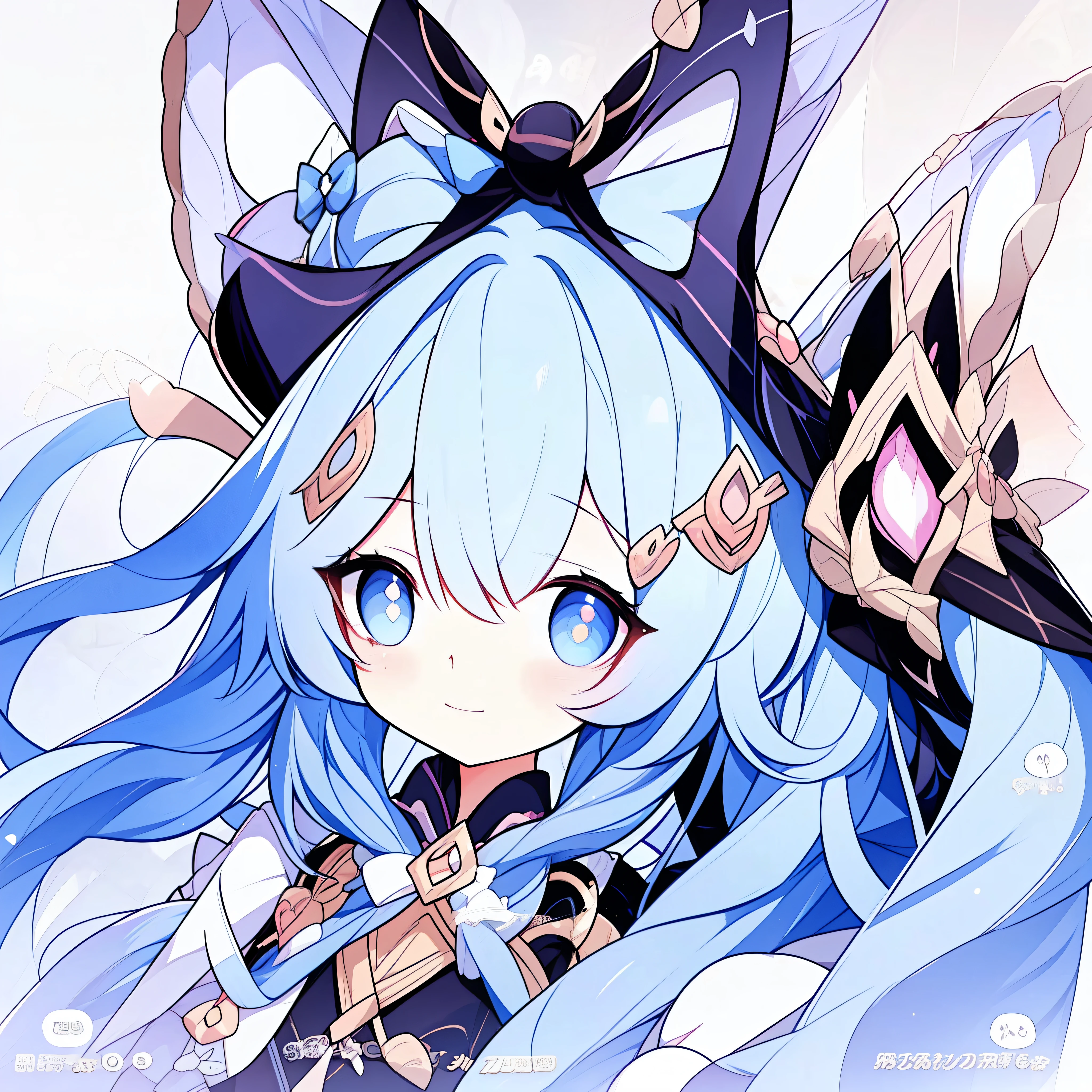 Anime girl with long hair, blue eyes, white bow+White Cat Girl+[adolable、big breasts beautiful、Cat ears]+White-haired fox+Anime Catwoman+Very beautiful anime cat girl+White(cat)Girl+very beautiful cute catgirl+Holo is a wolf girl+Cute anime girl+anime cat