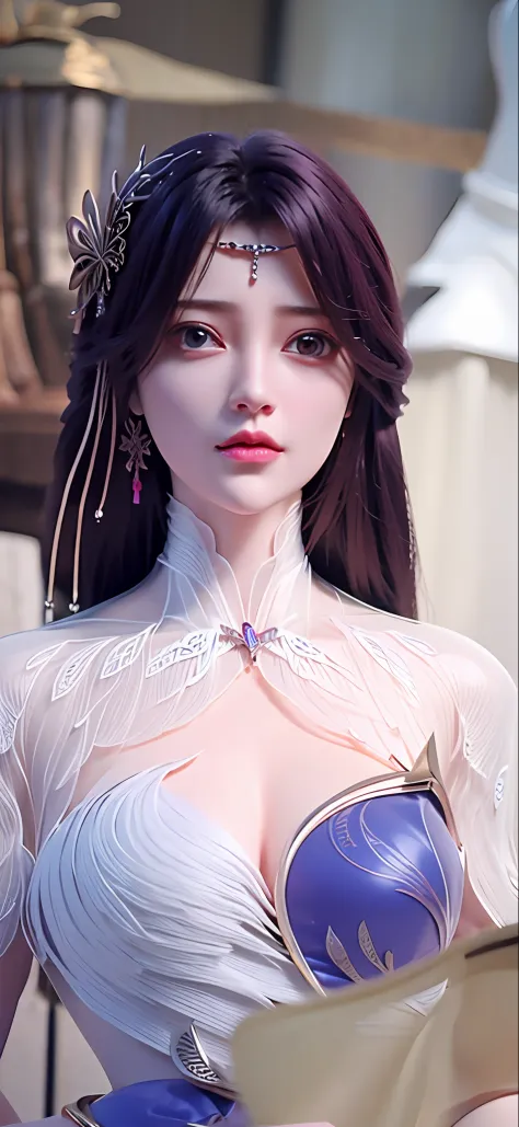 masterpiece, 1girl, Yun Xi, purple eyes, realistic, ultra detail, best quality,