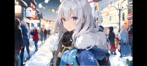 ((masterpiece,best quality,detailed)), 1girll, solo, ph elaina \(majo no tabitabi\), winter uniform, kunzhe, section, fur-trimme...