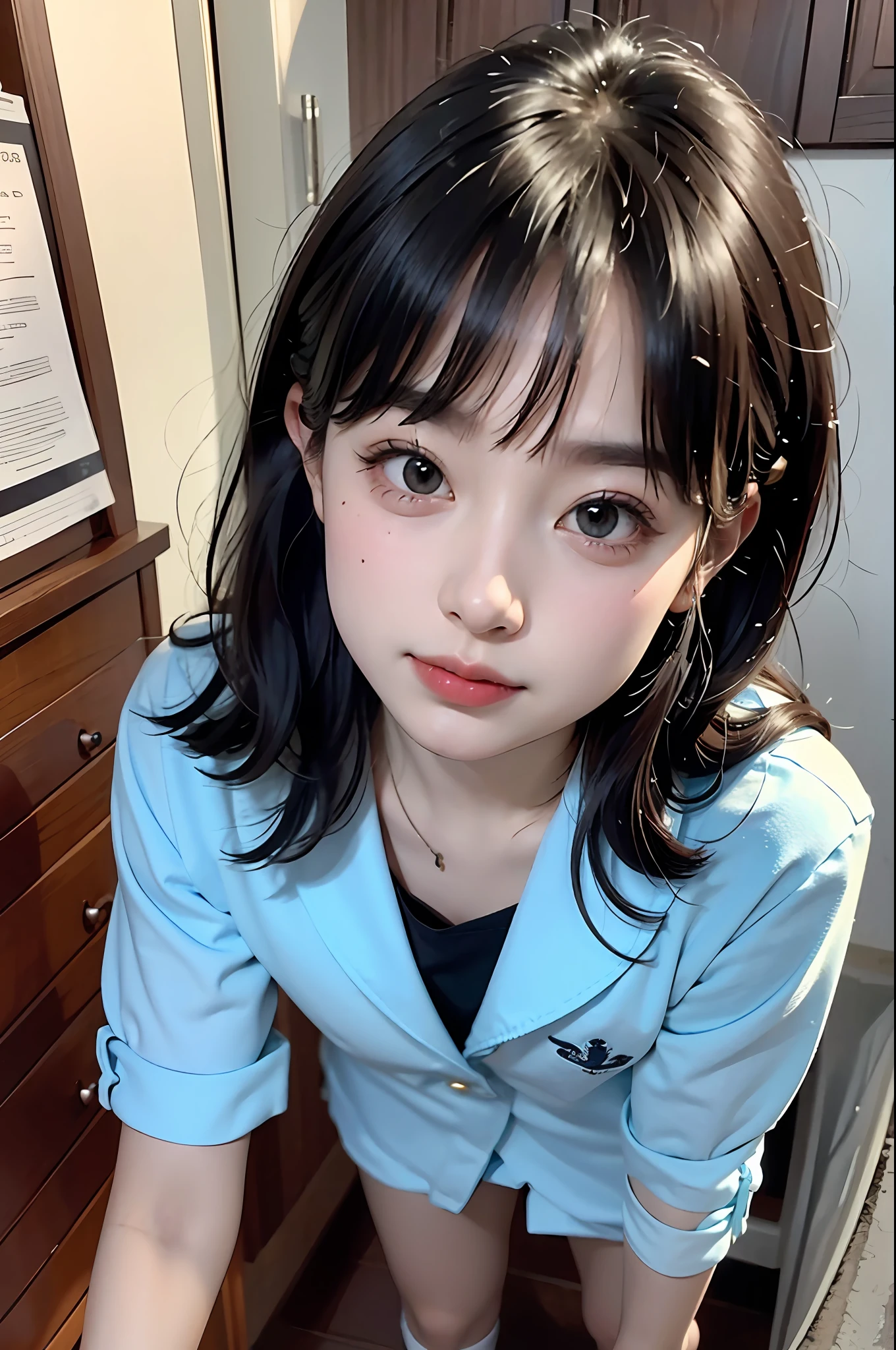 （8K，best qualtiy，tmasterpiece：1.2），（realisticlying，realisticlying，photo-realistic：1.37），Hyper-detailing，beatiful detailed eyes，Beautiful detail nose，（（（2girls））），a sailor suit，Town，small bridge flowing water，flagstone road，Stone room，ssmile，upperbody closeup，（standing on your feet）baik，blond hairbl