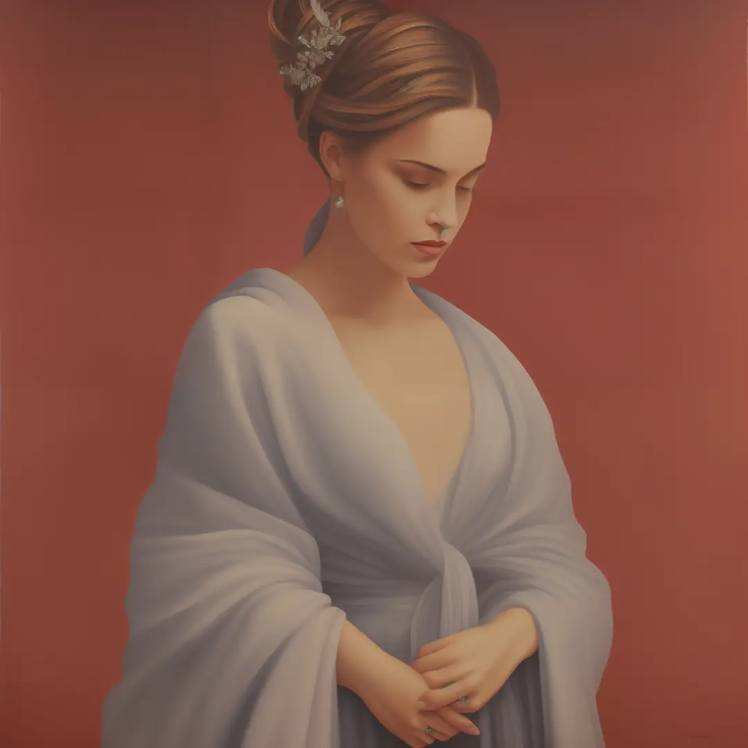 Philosophical painting, philosophical woman, realista, formato 1080x1980