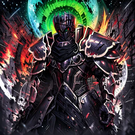 (absurdres, highres, ultra detailed),(Masterpiece, best quality:1.2),1man, wearing jet black knight armour, holding a n english ...