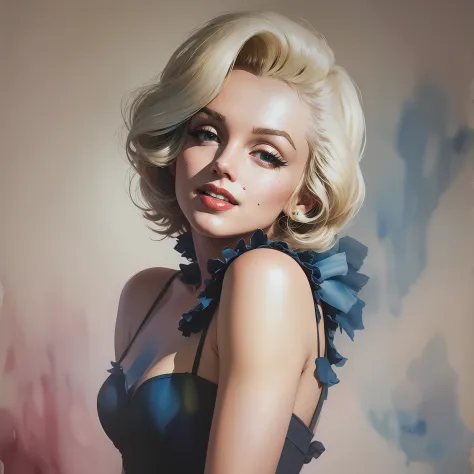 Marilyn Monroe,Watercolor,Art,