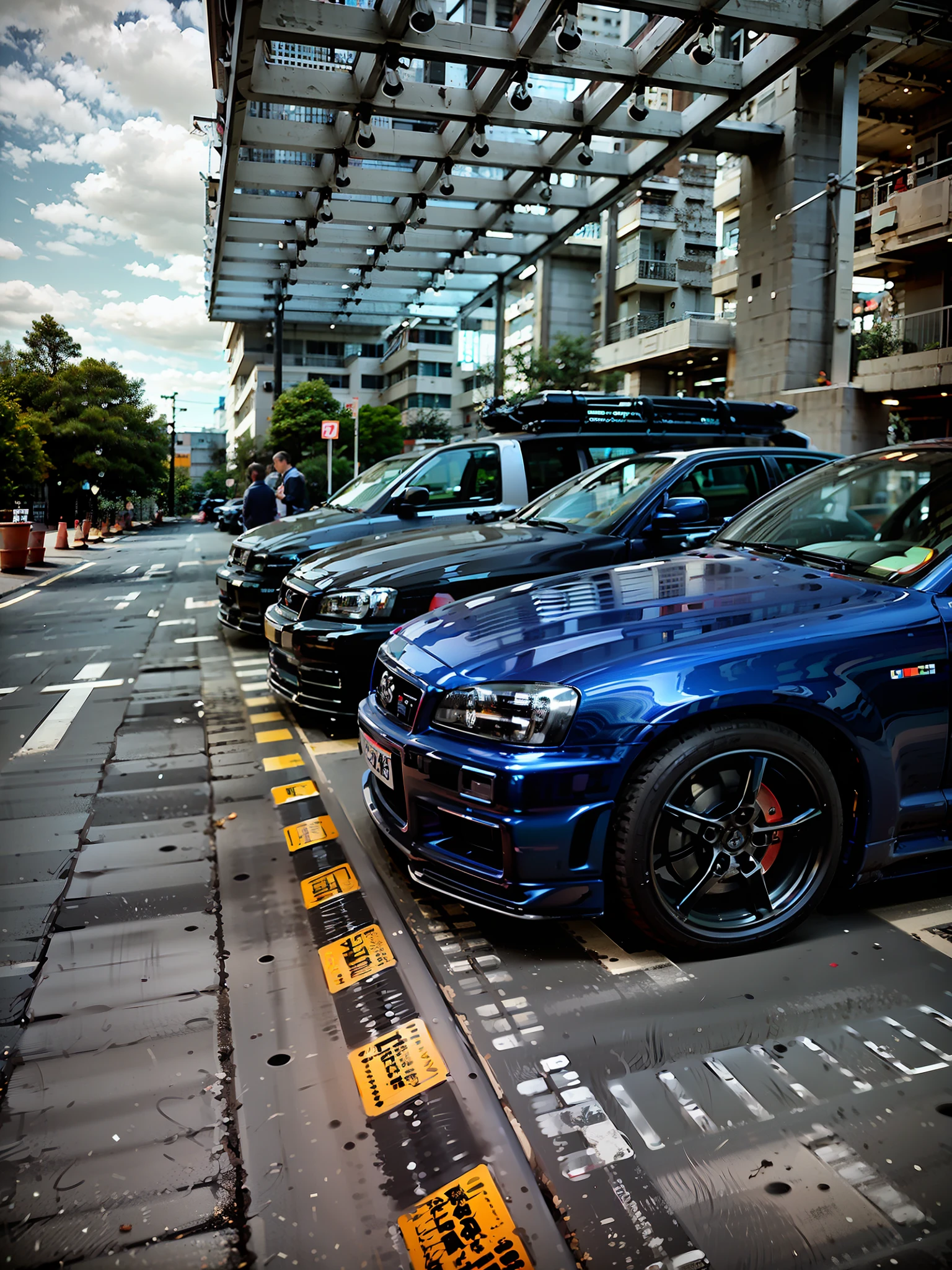 There are rows of voitures garées on the side of the road, voitures garées, voitures garées underneath, image de haute qualité, prise avec un appareil photo Sony A7R, prise avec Sony Alpha 9, voitures garées, Mercedes-Benz, tourné avec un Nikon Z9, photo prise avec sony a7r, photo de haute qualité, Mercedes et Volkswagen, photographie de