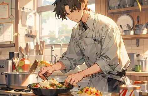 Cooking,anime on Craiyon