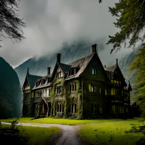 In a remote village, a big black house, surrounded by dense forests and rugged mountains, stood a gothic manor house, known as t...