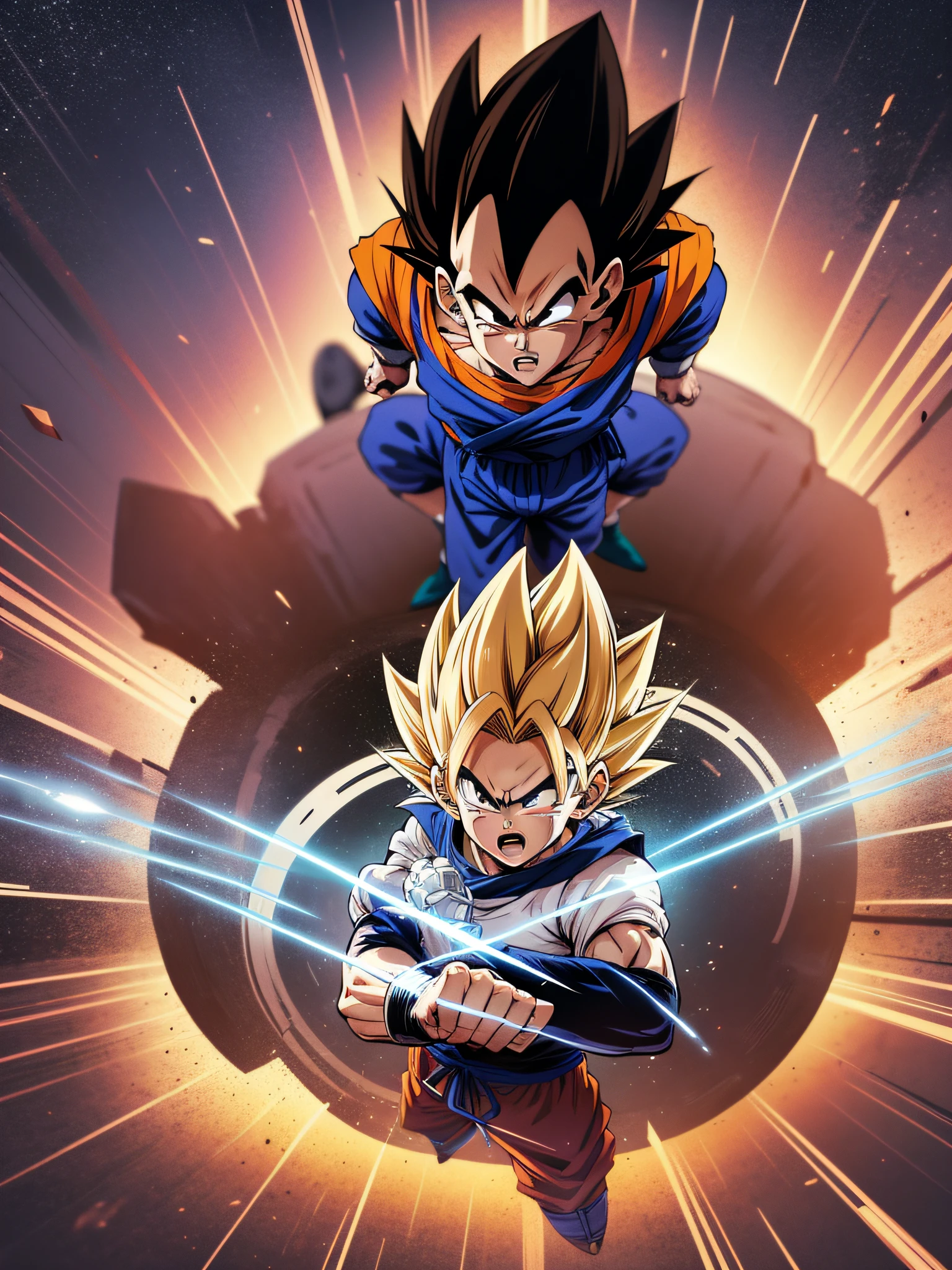 Dragon ball goku and vegeta - SeaArt AI