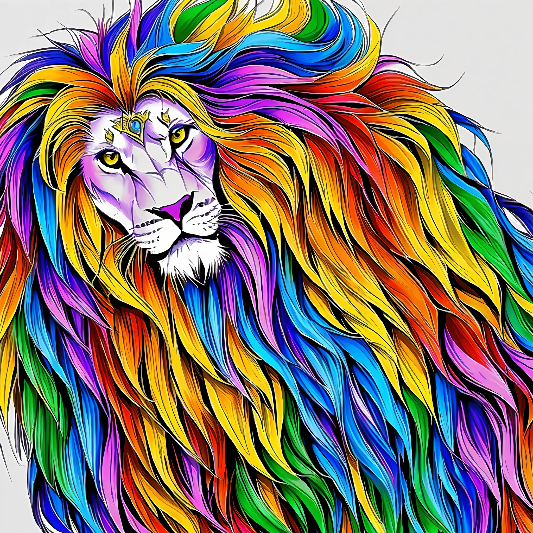 Drawing to be colored by children, estilo de desenhos animados, cuddly lions, thick strokes, imagem reta,  - AR 9:11 . --auto