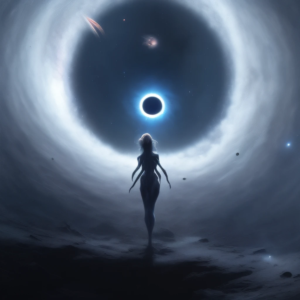 super nova black hole people aliens, at night, ultra realistic, concept ...