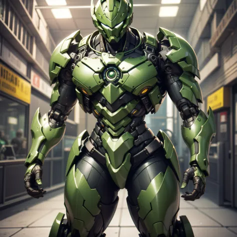 Handsome man, made of Green metal, (((no helmet))) (Green Cyborg: 1.1), ([Tail | Detail Wire]: 1.3), (Complex Detail), HDR, (Complex Detail, Ultra Detail: 1.2), Cinematic Shot, Masterpiece, Best Quality, High Resolution, Vaginal Foreign Object Insertion, C...