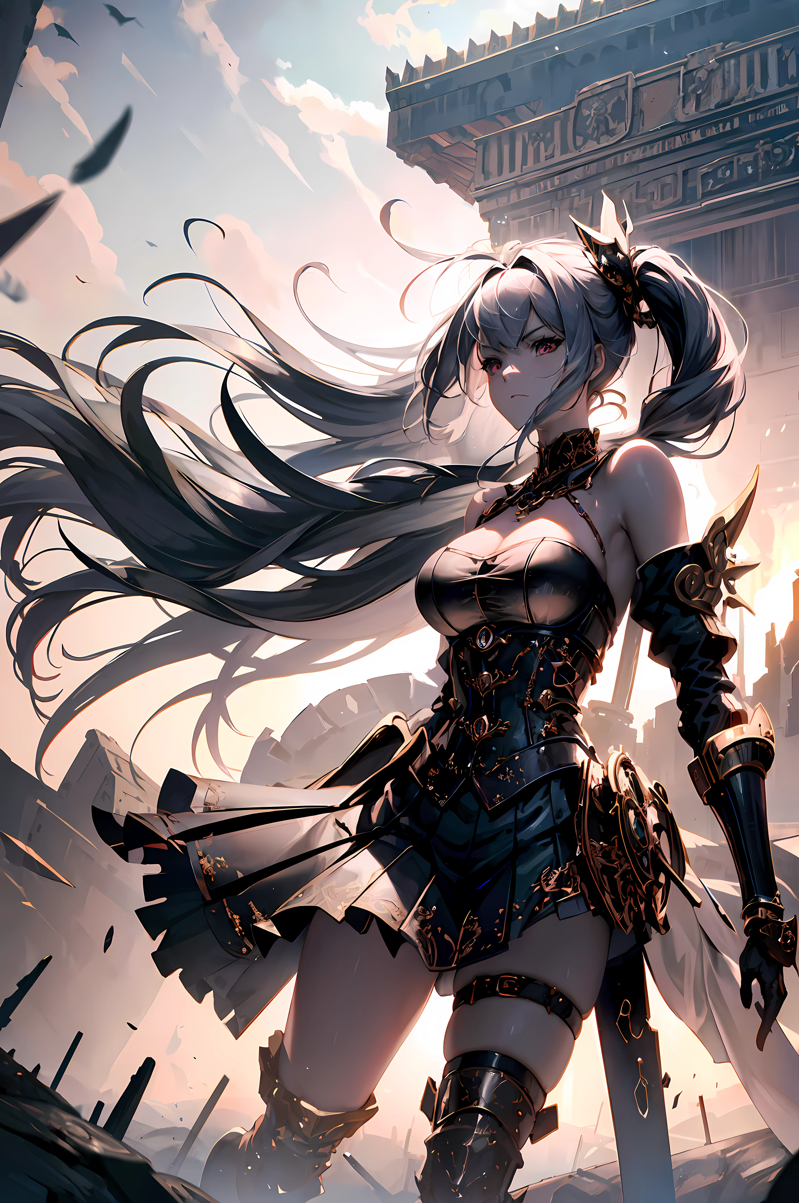 anime - style image of a woman with a sword and armor, 2. 5 D CGI anime fantasy artwork, Anime art wallpaper 4 K, Anime art wallpaper 4k, Best anime 4k konachan wallpaper, Anime art wallpaper 8 K, Anime epic artwork, Anime fantasy artwork, 4K anime wallpaper, Kushatt Krenz Key Art Women