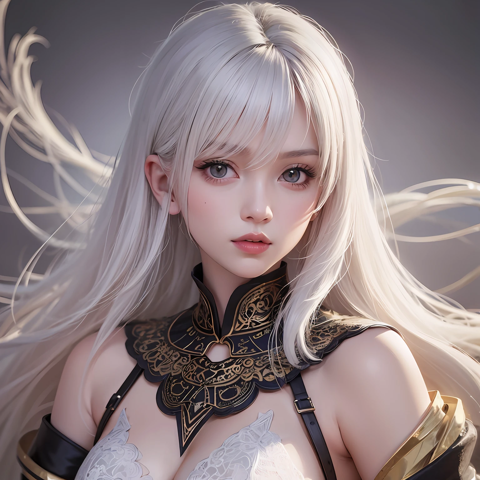 White-haired anime girl standing on sand, Art germ on ArtStation Pixiv, IG model | Art germ, Art germ. High detail, ! Dream art germ, Rosie portrait anime illustration, Detailed digital anime art, Fanart Meilleure ArtStation, artgerm portrait