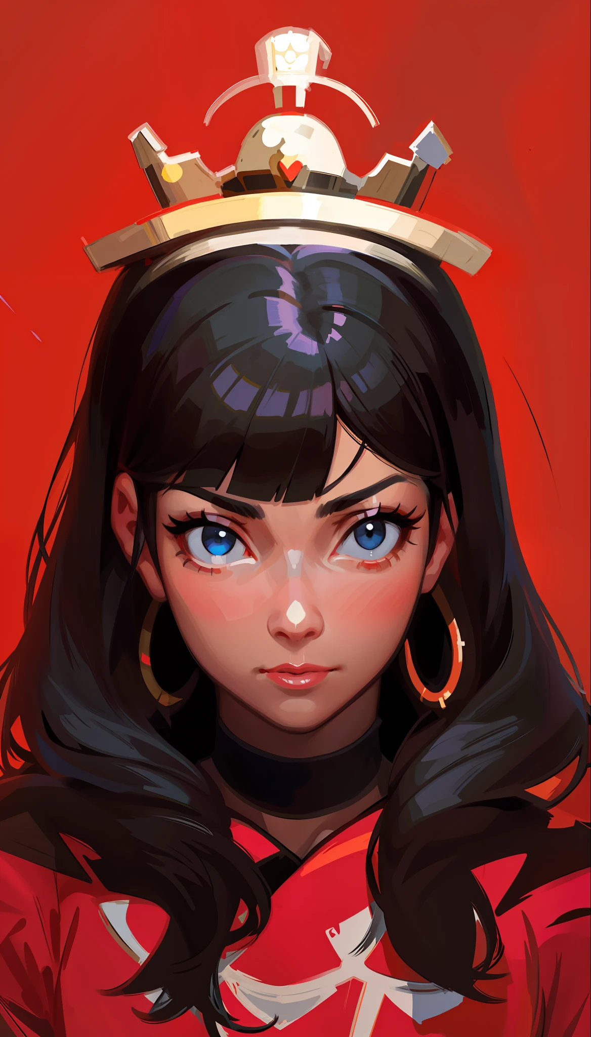 A closeup of a woman wearing a crown on her head, Arte no estilo de Guweiz, Arte digital Ilya Kuvshinov, Ilya Kuvshinov. 4 mil, Rosto de Ilya Kuvshinov, Artgerm e Ilya Kuvshinov, Estilo Ilya Kuvshinov, Kuvshinov Ilya