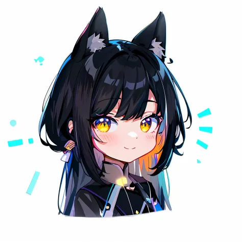 Anime girl with black hair and white collar cat ears, Anime girl with cat ears, anime moe art style, cute anime catgirl, girl with cat ears, Ayaka Genshin Impact, beautiful anime catgirl, from arknights, anime catgirl, anime cat, Very Beautiful Anime Cat G...
