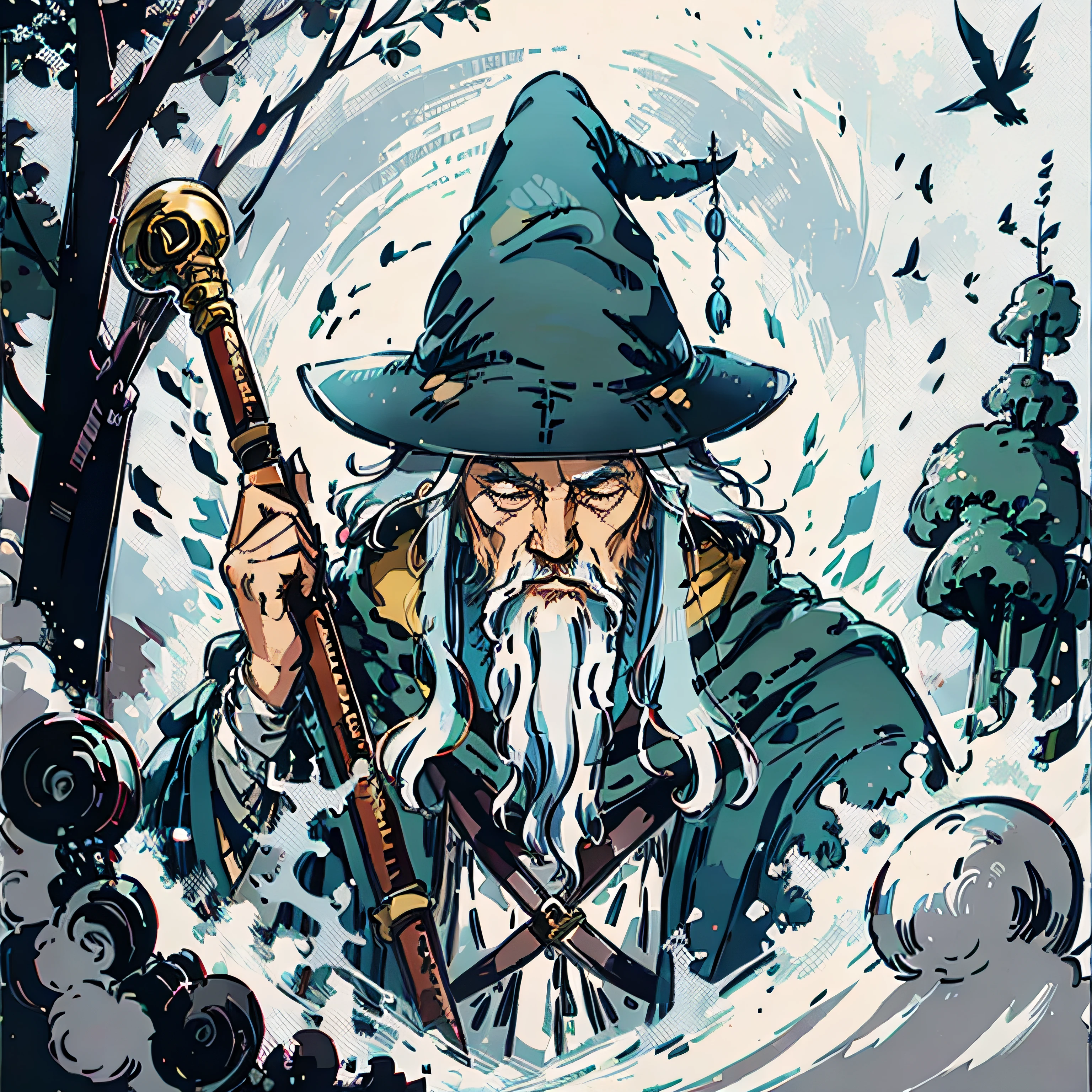 Gandalf, avec chapeau de sorcier