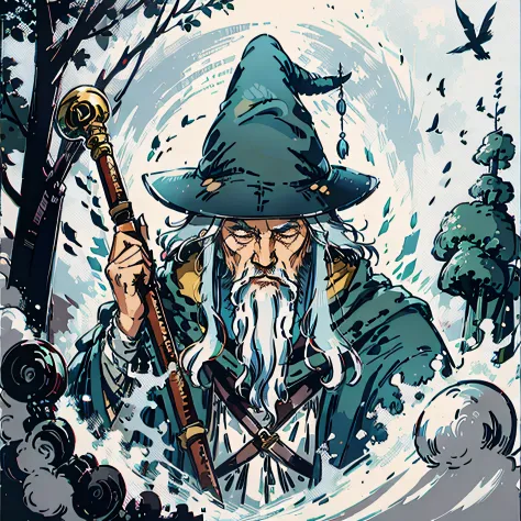 gandalf, with wizard hat