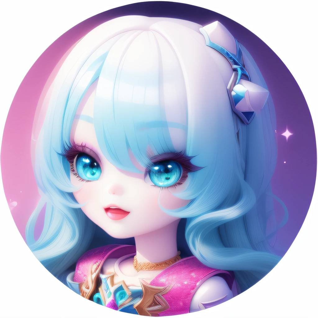 Barbie Cute Monster, (fantasy),(masterpiece, top quality, best quality, official art, beautiful and aesthetic:1.2),(8k, best quality, masterpiece:1.2),(((white background))), 
game icon, transparent_background, full_body, oversized head