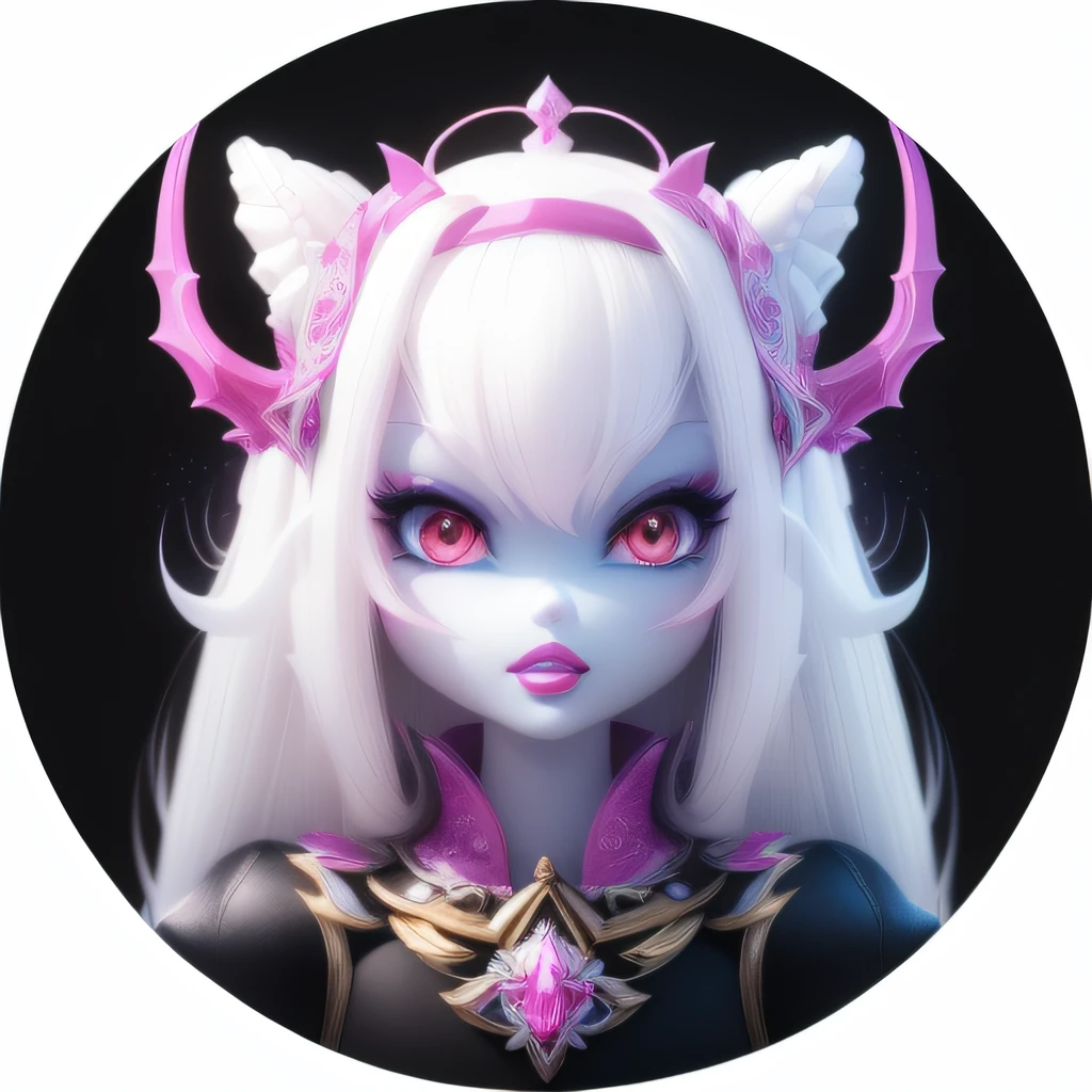 Barbie Cute Monster, (fantasy),(masterpiece, top quality, best quality, official art, beautiful and aesthetic:1.2),(8k, best quality, masterpiece:1.2),(((white background))), 
game icon, transparent_background, full_body, oversized head