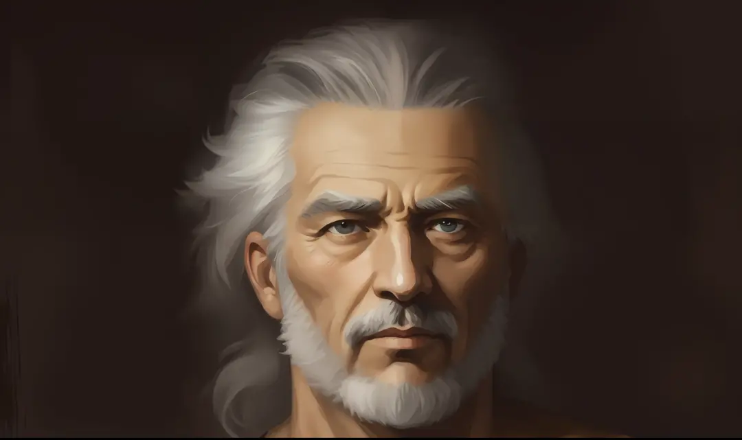 epic realistic, high-quality artwork of a oldman, rough brush strokes