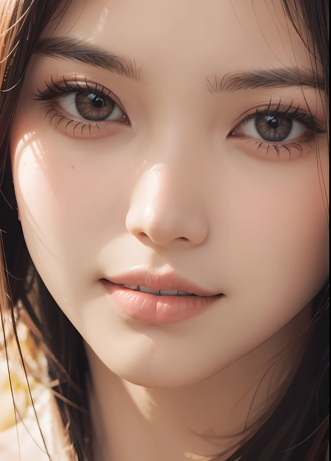 (top-quality:0.8)、(top-quality:0.8)、perfect anime illustration、Extreme close-up portrait of beautiful woman walking in city、