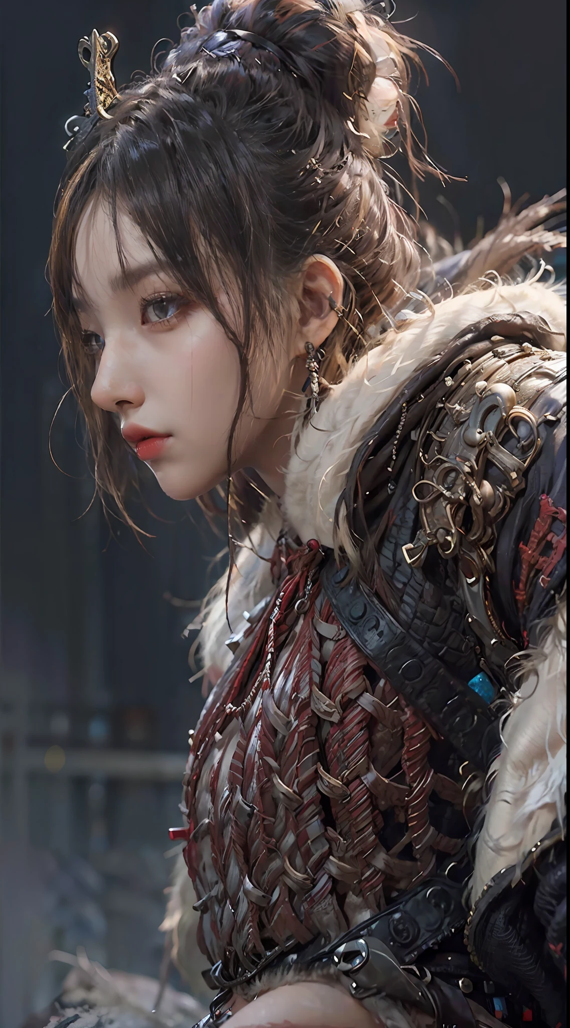 ((Unreal Engine 5)), Realistic rendering, Excellent, (Full set of samurai armor), (Cuirassiers), (Cloak), (The samurai were at the helm), looking on camera, Stand in the studio, Beautiful face, Makeup, CGImix, (Photorealism:1.2), ultrarealistic uhd face,, Slim waist, Hourglass figure, Half body, ((Glowing skin)), ((Shiny skin)), Realistic body, ((She has sexy bodies)), ((Clean skin)), Photorealistic, Bokeh, Motion blur, Masterpiece, A high resolution, 1080p, Super detail, Textured skin