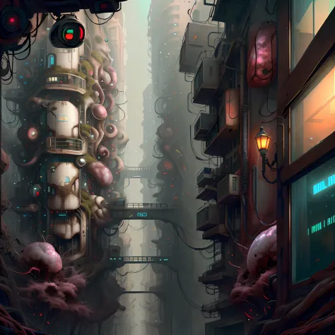 Biopunk artificial intelligence
street