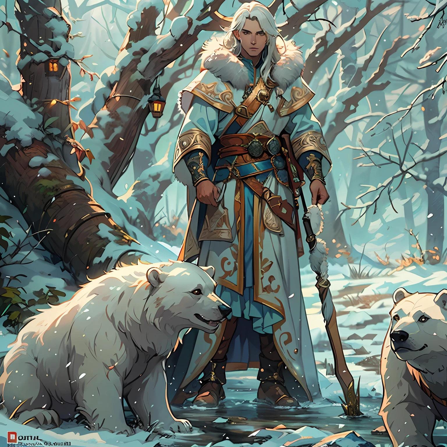 Arctic Druid D&D created with SeaArt AI