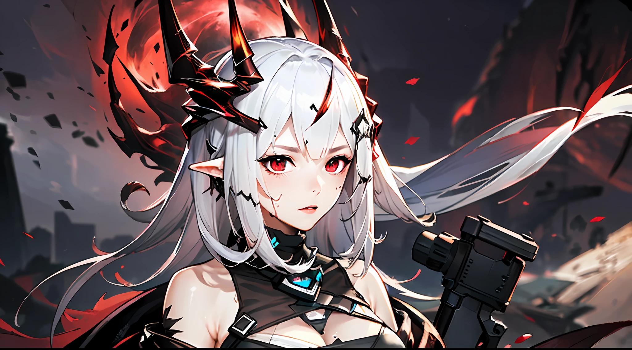 (动态角度, 上半身,BattleField, artillery Fire, 废墟, 骨灰, lightning eFFects and Flame particle eFFect:1.2),(Floating and spread hair:1.2), (detailed and delicate and Flexible eyes),(1女孩,独自的,手臂, 口腔病损害 (明日方舟),泼墨,生气的.打开_嘴,喊,白色的头发,红眼睛, 发饰, 尖耳朵,口腔病损害 (明日方舟), inFection monitor (明日方舟),黑角,衣服损坏,受伤, 擦伤:1.2),泥岩 (明日方舟), (腐败,牛仔射门:1.15), 卡达, Fov,F/1.8, 侧光, 阳光照耀人间 (杰作, 最好的质量, 超详细, 墙纸, 细致闪亮的肌肤, Flawless, 8千, 生的, 高分辨率,荒诞,:1.3), (详细的超级油性闪亮皮肤:1.1),[湿的:0.8|粘液], colorFul, 电力场景,(咪唑胺射击:0.95),