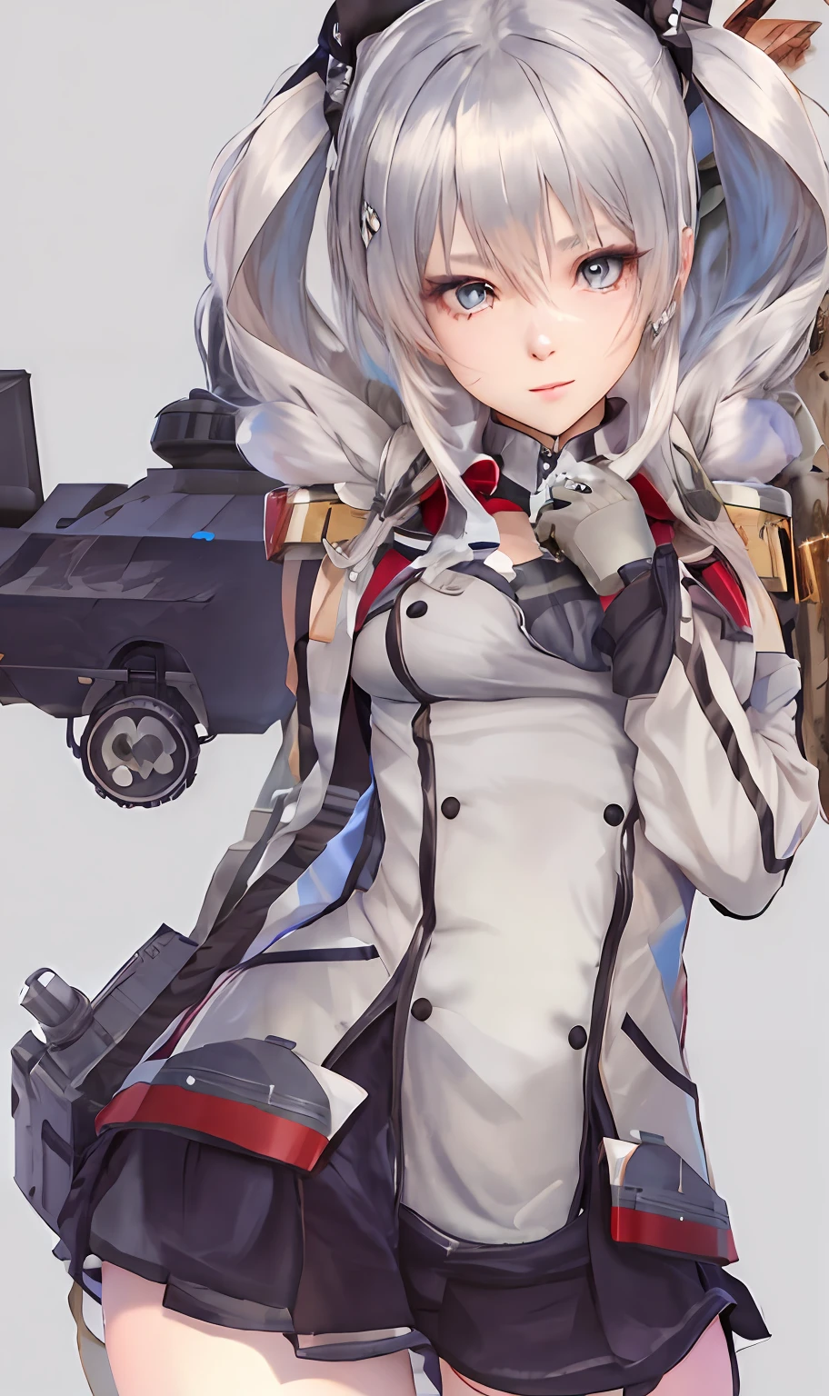 anime girl with a gun and a gun in her hand, Kantai Collection Style, kancolle, konpeki no kantai, azur lane style, Fine details. girls' frontline, kantai collection arcade, from the azur lane videogame, girls frontline style, from girls frontline, girl with warship parts, girls' frontline, Mechanized soldier girl, kirokaze