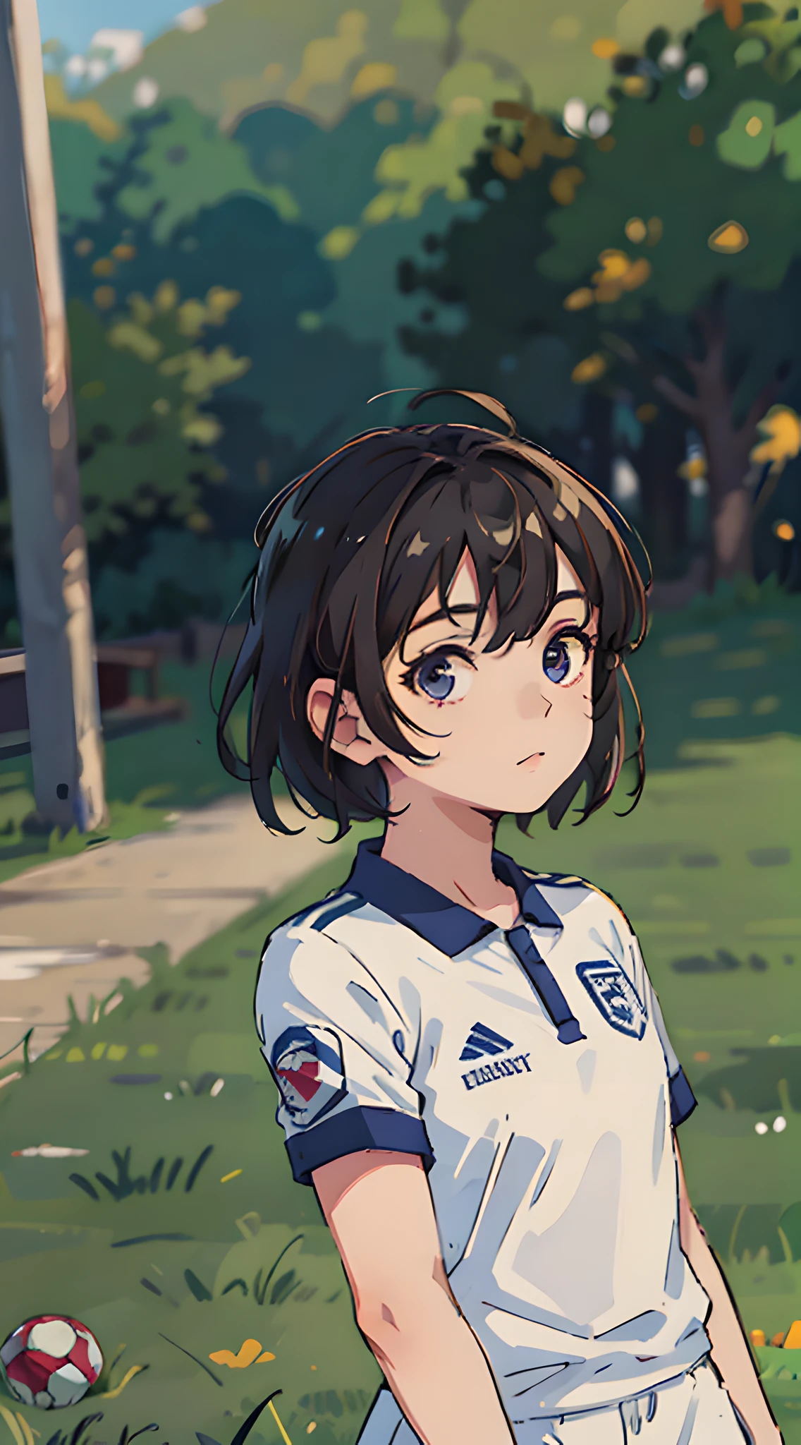 (masterpiece, best quality:1.2), 8k, official art, raw photo, absurdres, upper body, bravery face, solo, delicate girl, (soccer uniform:1.4), cinch waist, football grass ground, bokeh background, looking at viewer, white tight clothing, sharp focus, HDR, highres, photography, realistic, highest detailed, extreme detailed, ultra detailed, finely detail, detailed eyes and face:1.4)