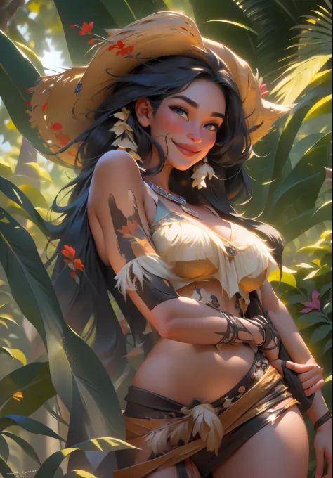 (pocahontaswaifu:1), smile, cute, cute pose, looking at viewer, thick thighs, (tribal, dress:1),

(realistic:1.2), (realism), (m...