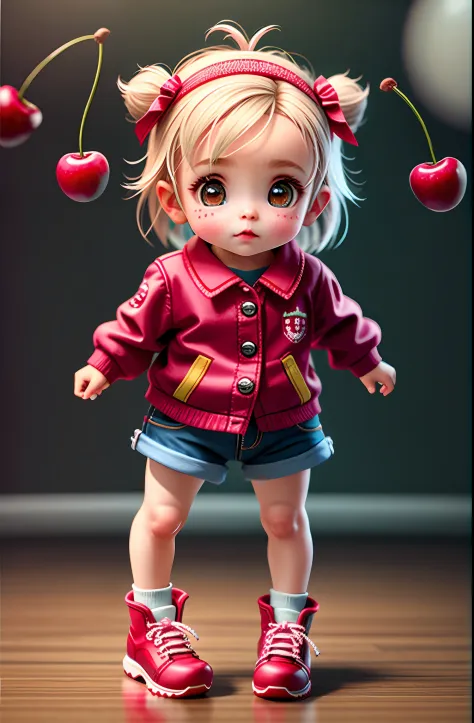 cute Cherry baby, octane render, unreal engine, highly detailed, intricate