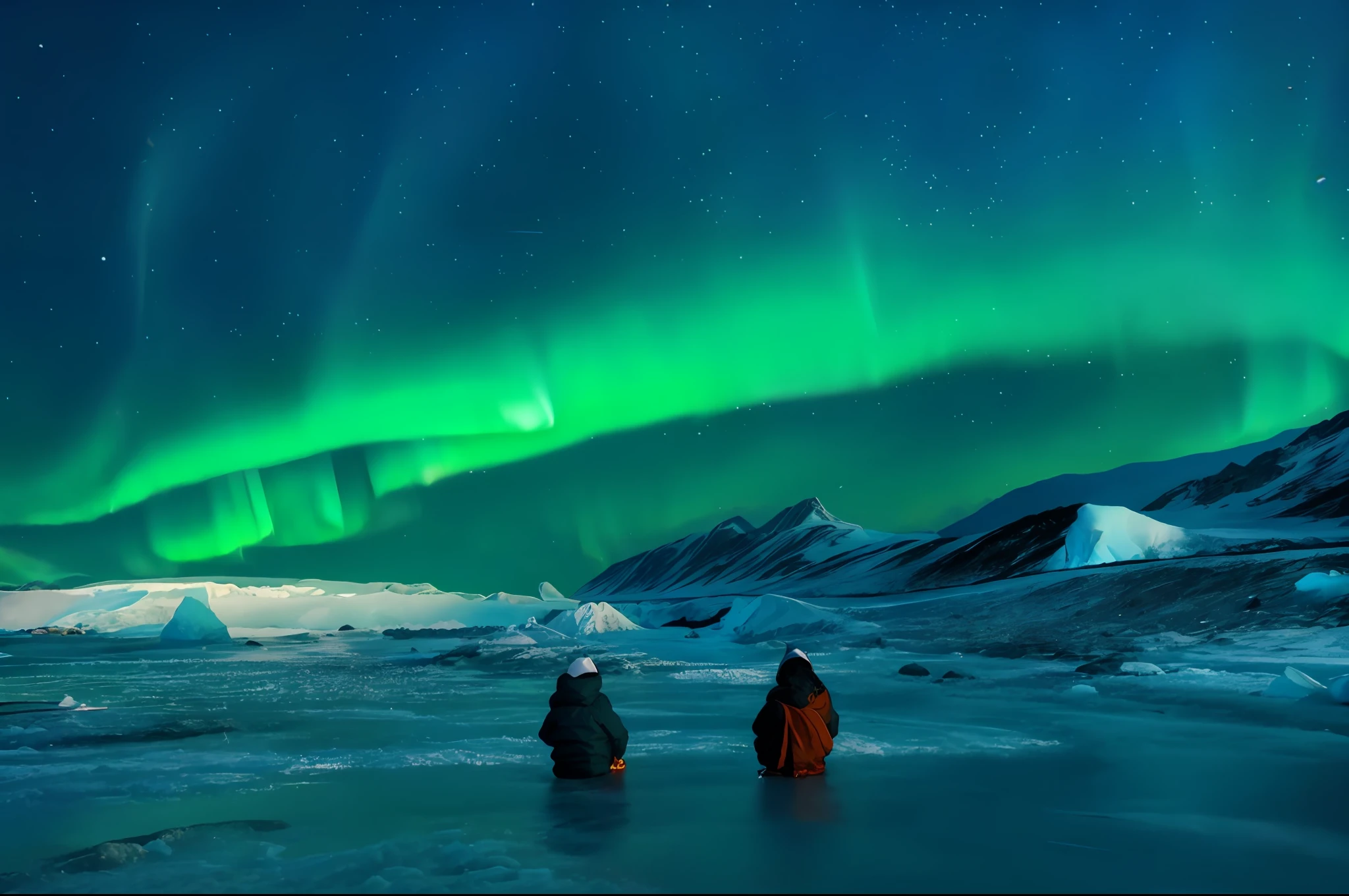 people sitting on the beach watching the aurora in the sky, with aurora borealis in the sky, paisagem polar luminista, Shutterstock, dramatic aurora borealis, aurora boreal no fundo, aurora boreal, aurora borealis in the sky, aurora boreal, Fundo da aurora boreal, Antarctic Night, Foto vencedora do concurso Unsplash, trending ，