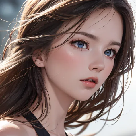 (8K, RAW Photos, of the highest quality, Masterpieces: 1.2), (Realistic, Photorealistic: 1.37), Highest Quality, Ultra High Resolution, light  leaks, Dynamic lighting, Slim and smooth skin, (Full body:1.3), (Soft Saturation: 1.6), (Fair skin: 1.2), (Glossy...