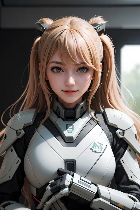 portrait of a beautiful [girl | woman]  junko enoshima wearing green mark IV armor from Halo holding a BR55 battle rifle inside ...