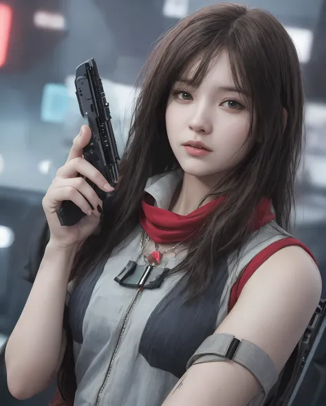 Realistic, finger, holding gun